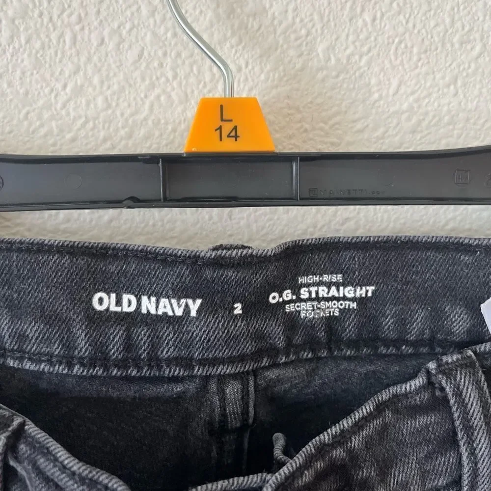 Old Navy High rise O G straight secret smooth pockets jeans size 2